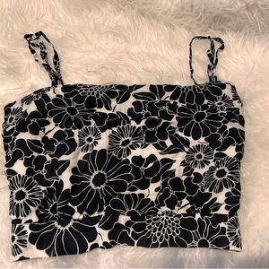 Anthropologie cropped flower top